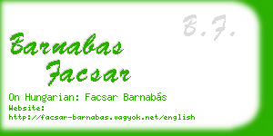 barnabas facsar business card