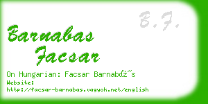 barnabas facsar business card